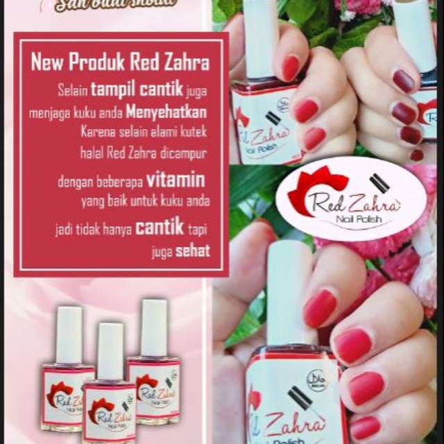 Nail Polish Kutek Muslimah Red Zahra