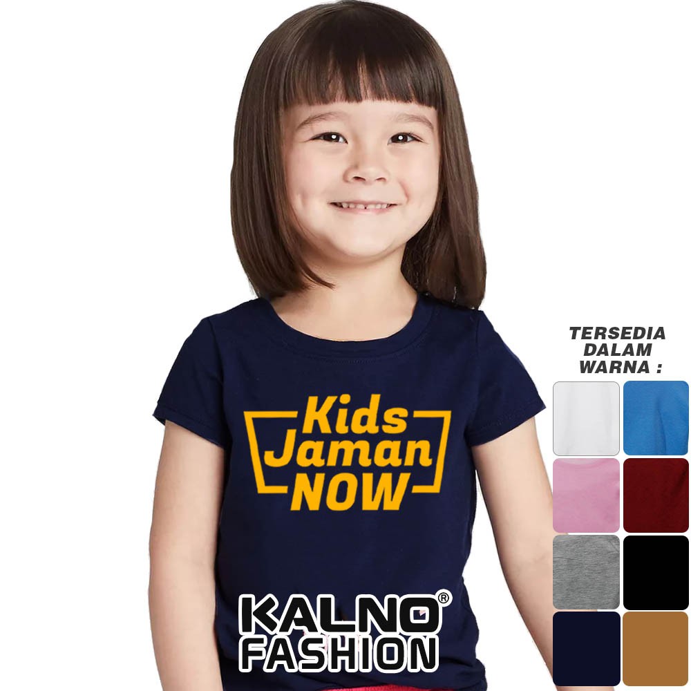 Baju Anak Print kids jaman now 310 - Anak Anak Umur 1 -  7 Tahun Ukuran S M L XL Bahan Katun polyest