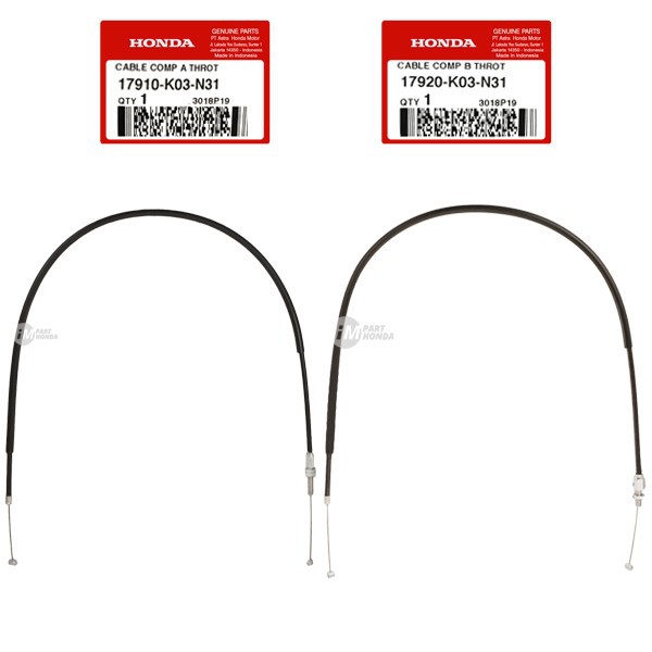 Kabel Gas A B Atas Bawah Revo Fi Injeksi 17910-K03-N31 17920-K03-N31