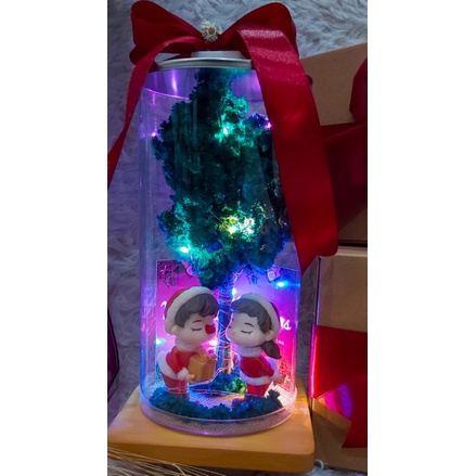 KADO NATAL Pasangan Miniatur Christmas In Tube / Hadiah Natal / Kado Christmas Tahun Baru / Merry Christmas &amp; Happy New Year / Kado Christmas / Hiasan Natal / Lampu Tidur Natal / Dekorasi Rumah / Dekorasi Natal / Lampu Natal Aesthetic