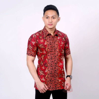 Baju Batik Pria - Kemeja Batik Lengan Pendek - Baju Batik Size M L Xl Xxl - Bayar Ditempat Cod