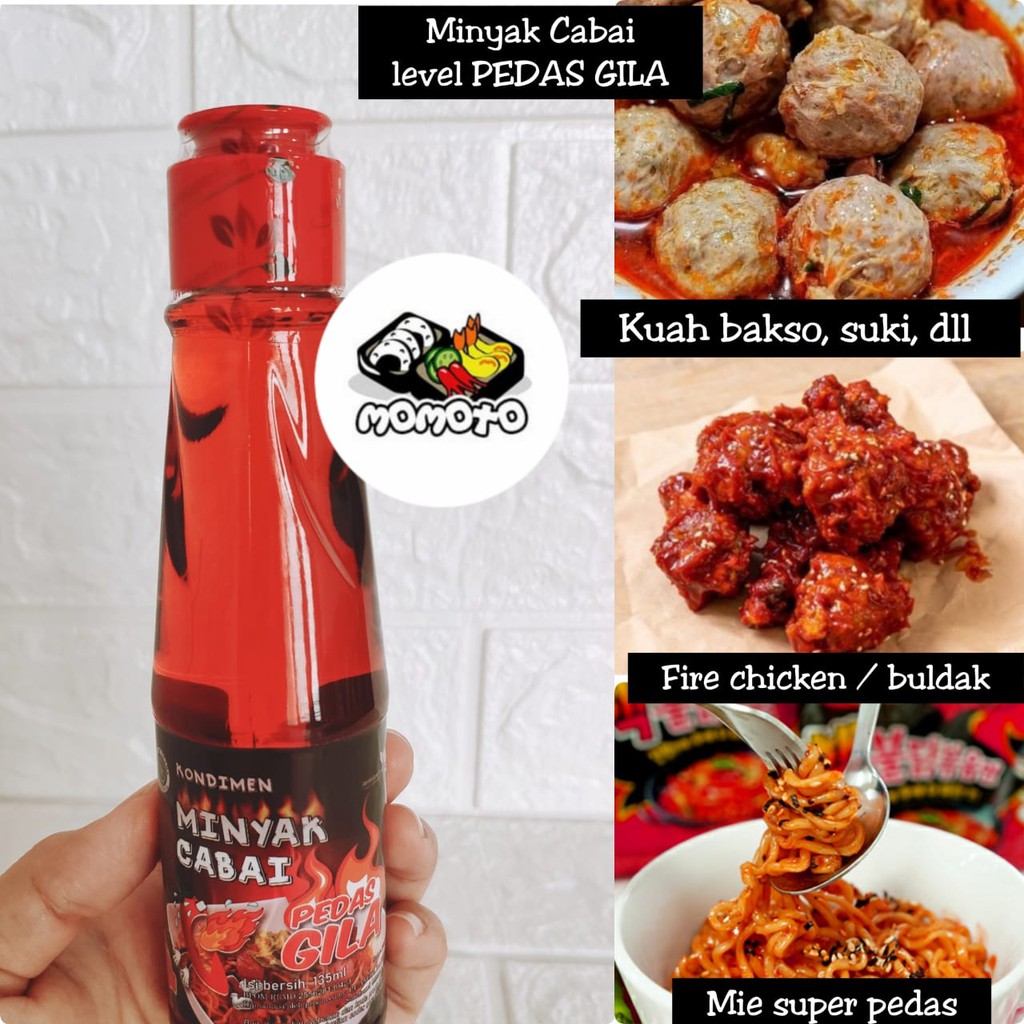 

Kondimen Minyak Cabai Spicy / Minyak Cabe Pedas / Chili Oil 135 ML