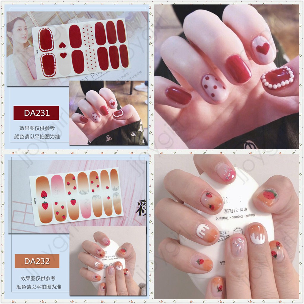 &lt;Jjoygirl&gt;DA Nail sticker motif / sticker kuku / stiker kuku / nail stiker glitter / stripes design