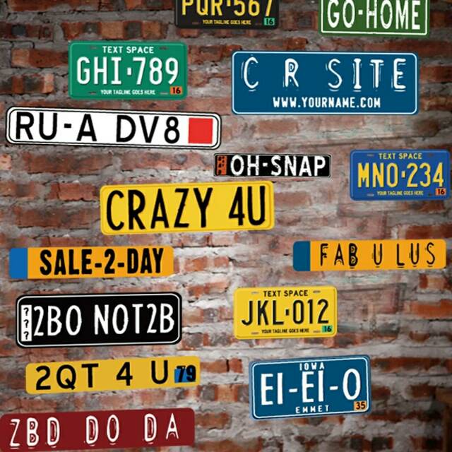 RELIZA WALL STICKER 60x90 PLAT NOMOR / PRANGKO STIKER DINDING JM7324