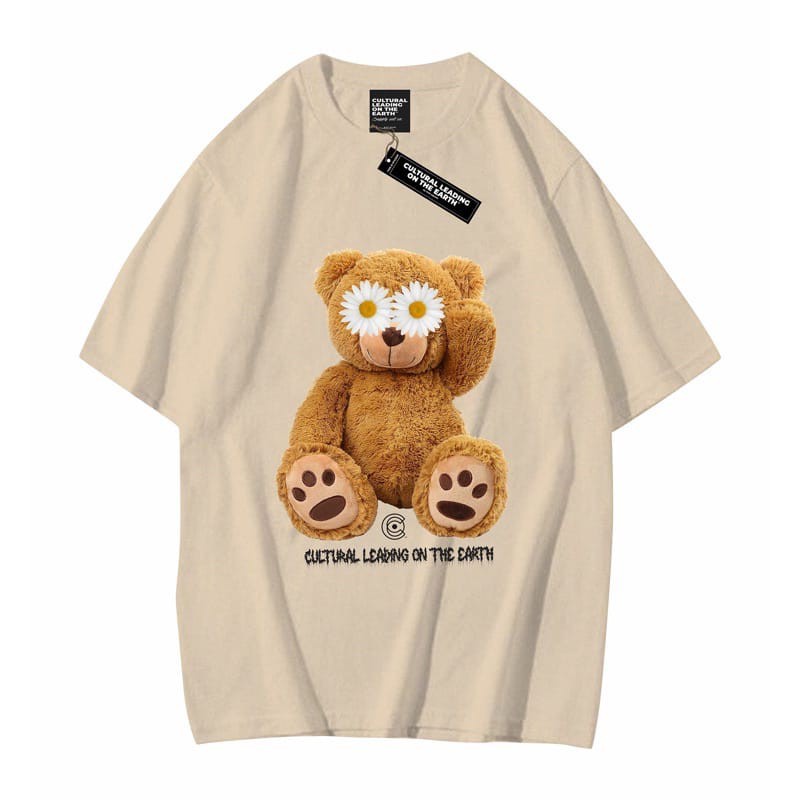 KAOS UNIQLO x KAWS / KAOS DISTRO UNIQLO / PAKAIAN PRIA & WANITA / BAJU UNIQLO x KAWS FULL TAG & LOGO / UNIQLO TSHIRT-TB Flower Eyes Khaki