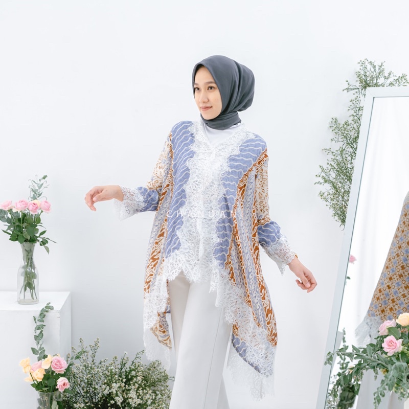 chandani.id • EDREA TOP - Outer Batik Viscose Couple sarimbit wisuda seragam kondangan kartini
