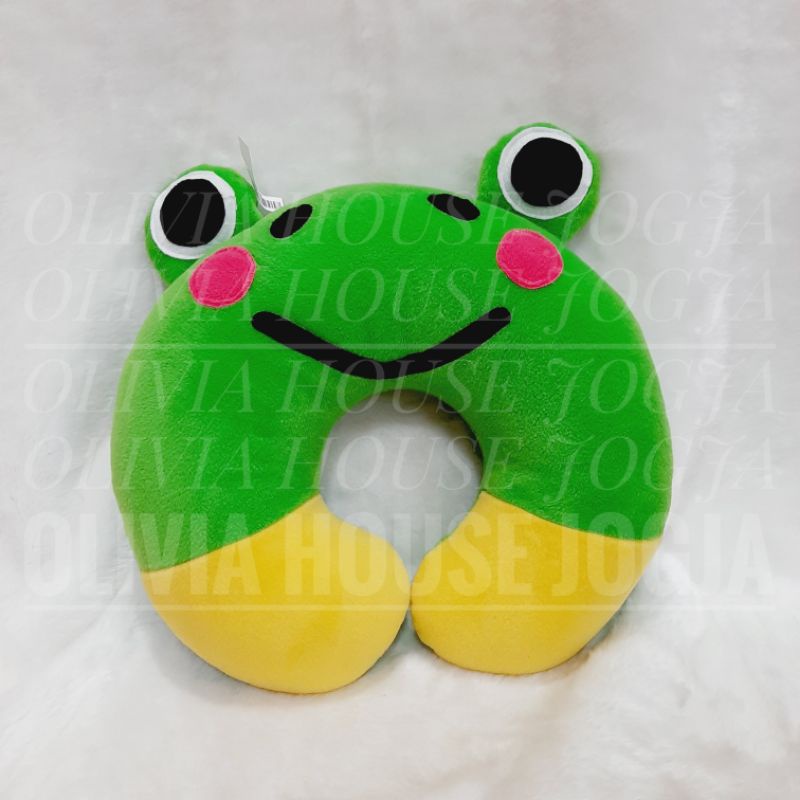 Bantal Leher Keroppi Hijau Kuning Bantal Leher Keropi Katak