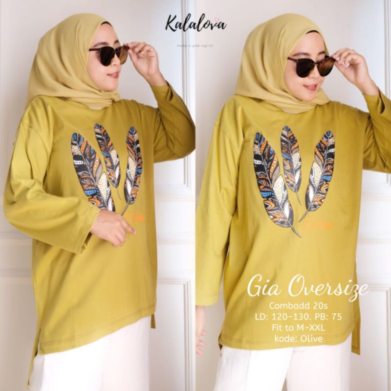 Tunik Terbaru Motif Sablon Printing Murah Berkualitas.Bahan Kaos Combad Ld 120-130 Jumbo Oversize