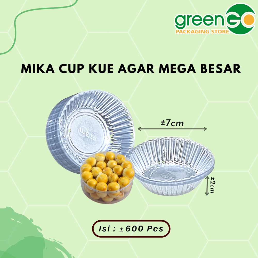 MIKA CUP CAKE KUE BESAR 7CM ISI 600PCS MEGA BENING MIKA CUP TATAKAN KUE MIKA KUE BULAT PLASTIK CAKE 
