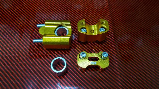 RAISER STANG PENINGGI STANG CNC GSXR R15 NINJA RR NINJA R SONIC CB 150R VIXION XABRE 1 SET(2PCS)