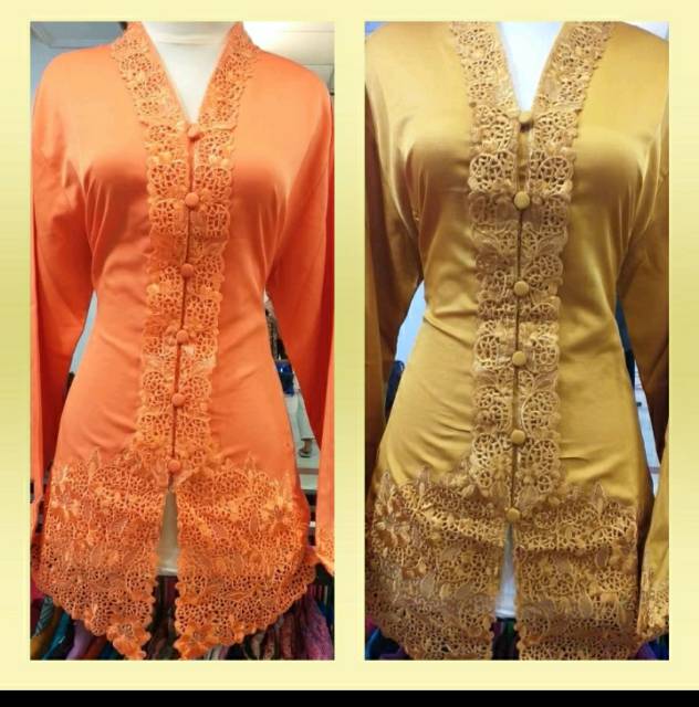 kebaya encim modern lengan panjang bordir senada-2