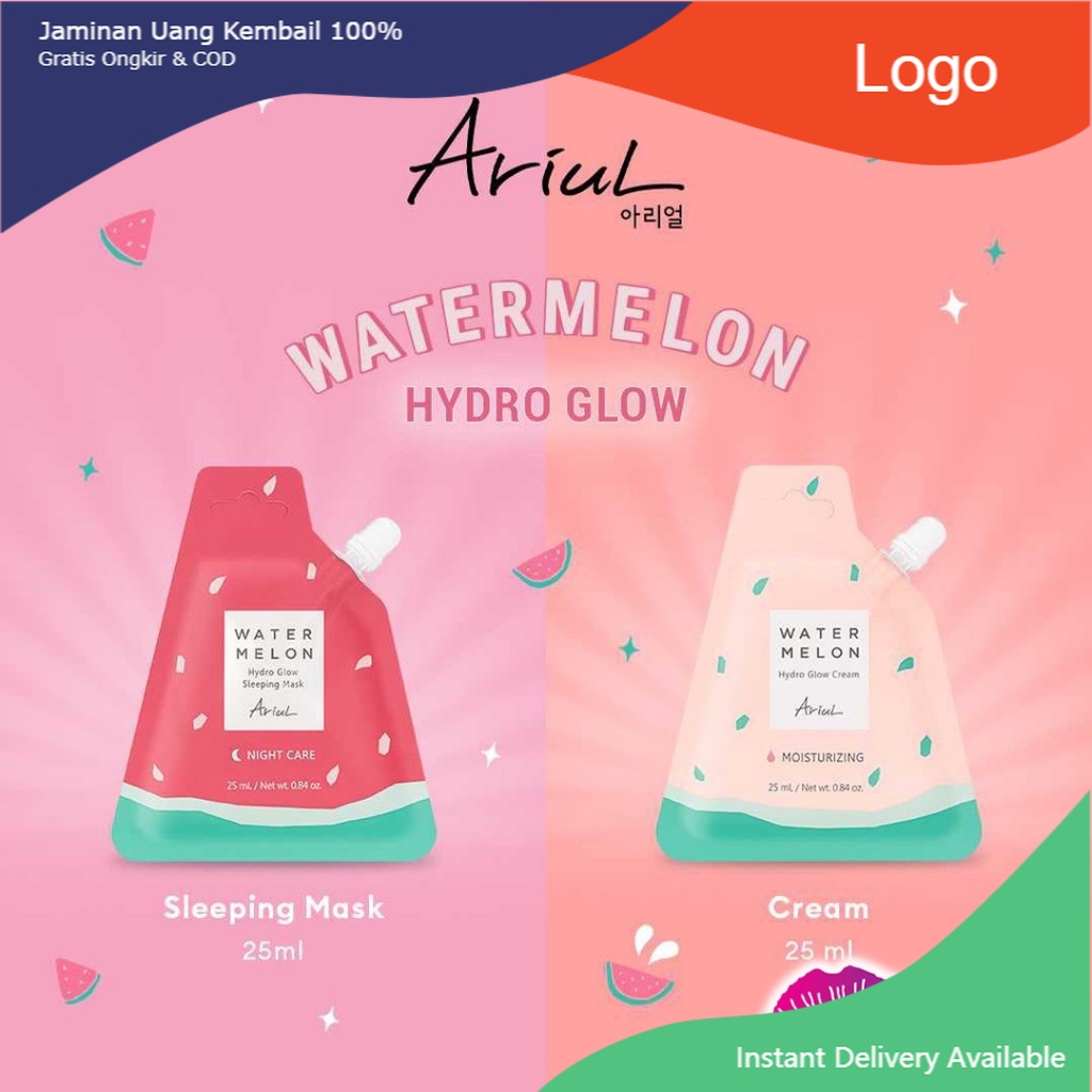 Ariul Watermelon Hydro Glow Sleeping Mask Spout | Hydro Glow Cream Spout 25ml