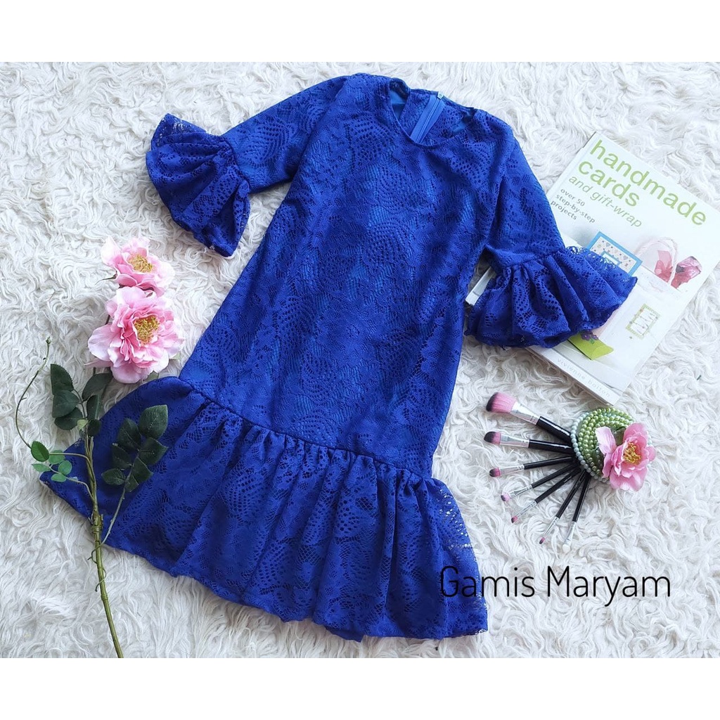 Gamis Maryam/Gamis Model Terbaru/Gamis Lucu Kekinian/Gamis Model Terbaru/Gamis Lebaran Warna Birel