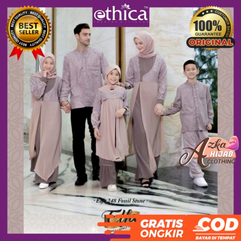 SARIMBIT ETHICA 2023 ELFA 248 / BAJU COUPLE KELUARGA MODERN / BAJU MUSLIM COUPLE KELUARGA / BAJU LEB