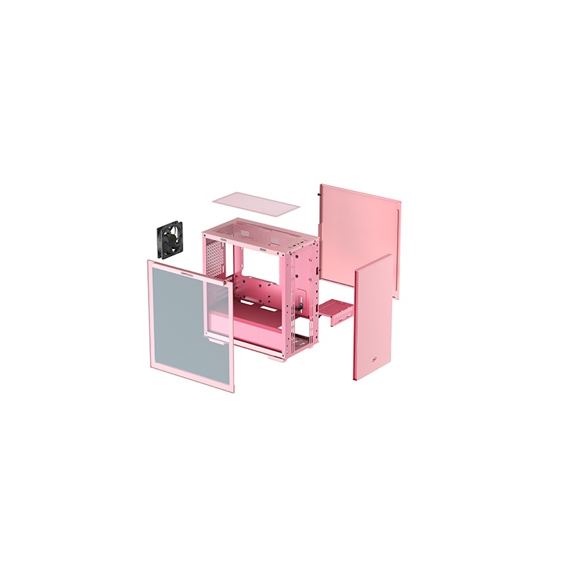Deepcool Macube 110 Pink + 1 Fan Micro ATX Casing PC Gaming