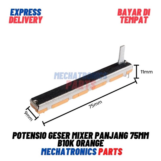 [5658] Potensio Geser Mixer Panjang 75mm B10K Orange