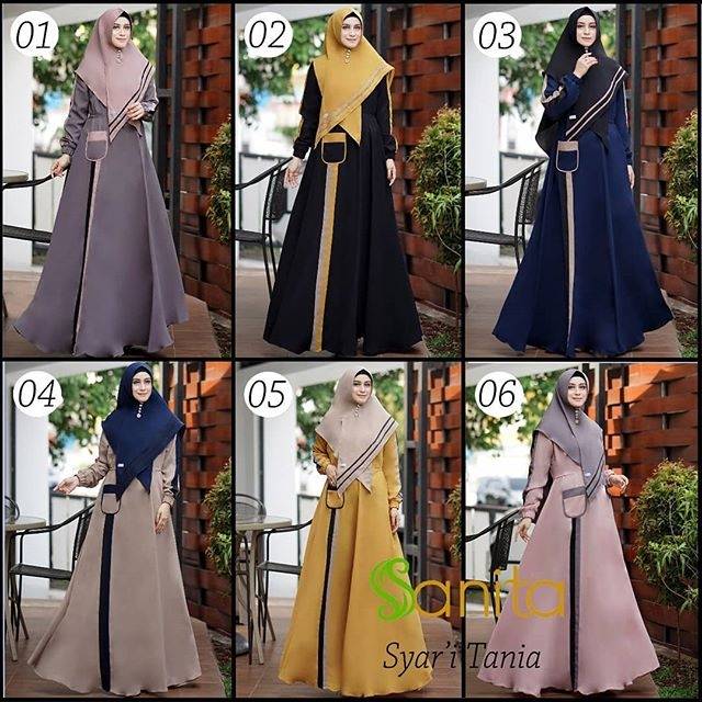 SYARI I TANIA BY SANITA HIJAB gamis syar'i casual Sporty