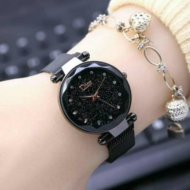 Jam Tangan Wanita permata Magnet Mata D9518 Tersedia 7 Warna