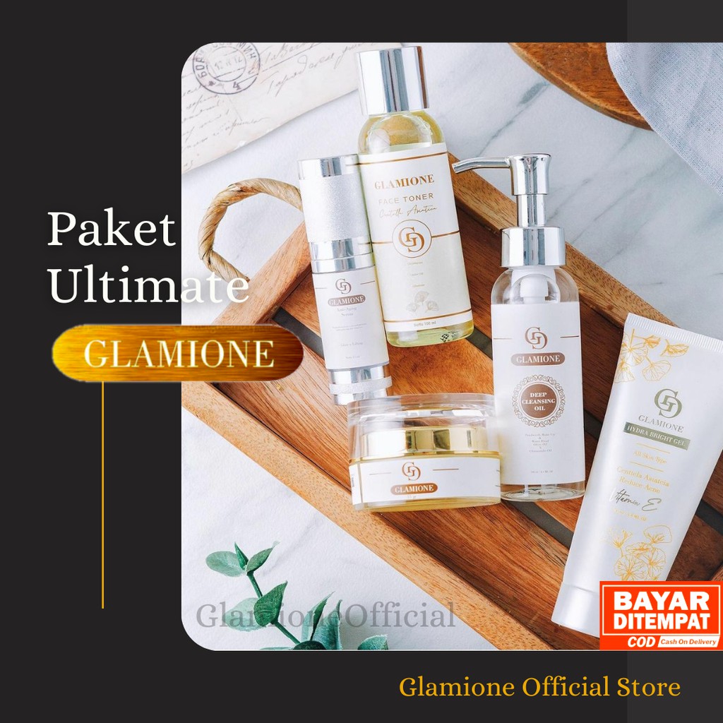 Paket Ultimate Brightening Glamione Skincare Perawatan Wajah Putih Ampuh BPOM