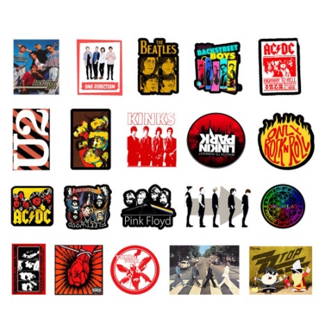 Stiker Bomb logo group band clasic 50 pcs 036