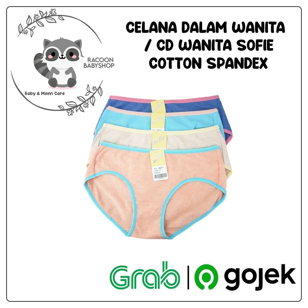 CELANA DALAM WANITA SOFIE / CD WANITA UNDIES BAHAN KATUN SPANDEX TEBAL LEMBUT DAN HALUS STRETCH