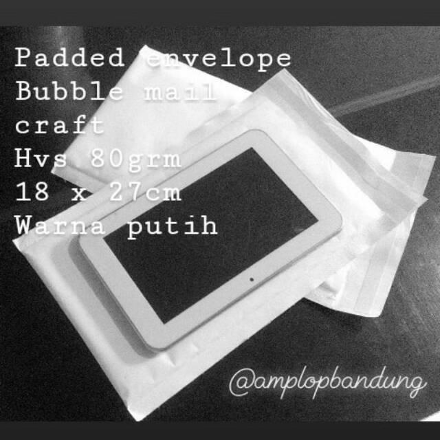 

Amplop putih padded envelope bubble mailer 18cm x 27cm
