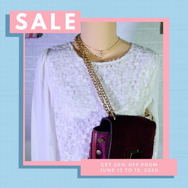 Blouse Import Brukat / Blouse putih / Blouse Korean Style