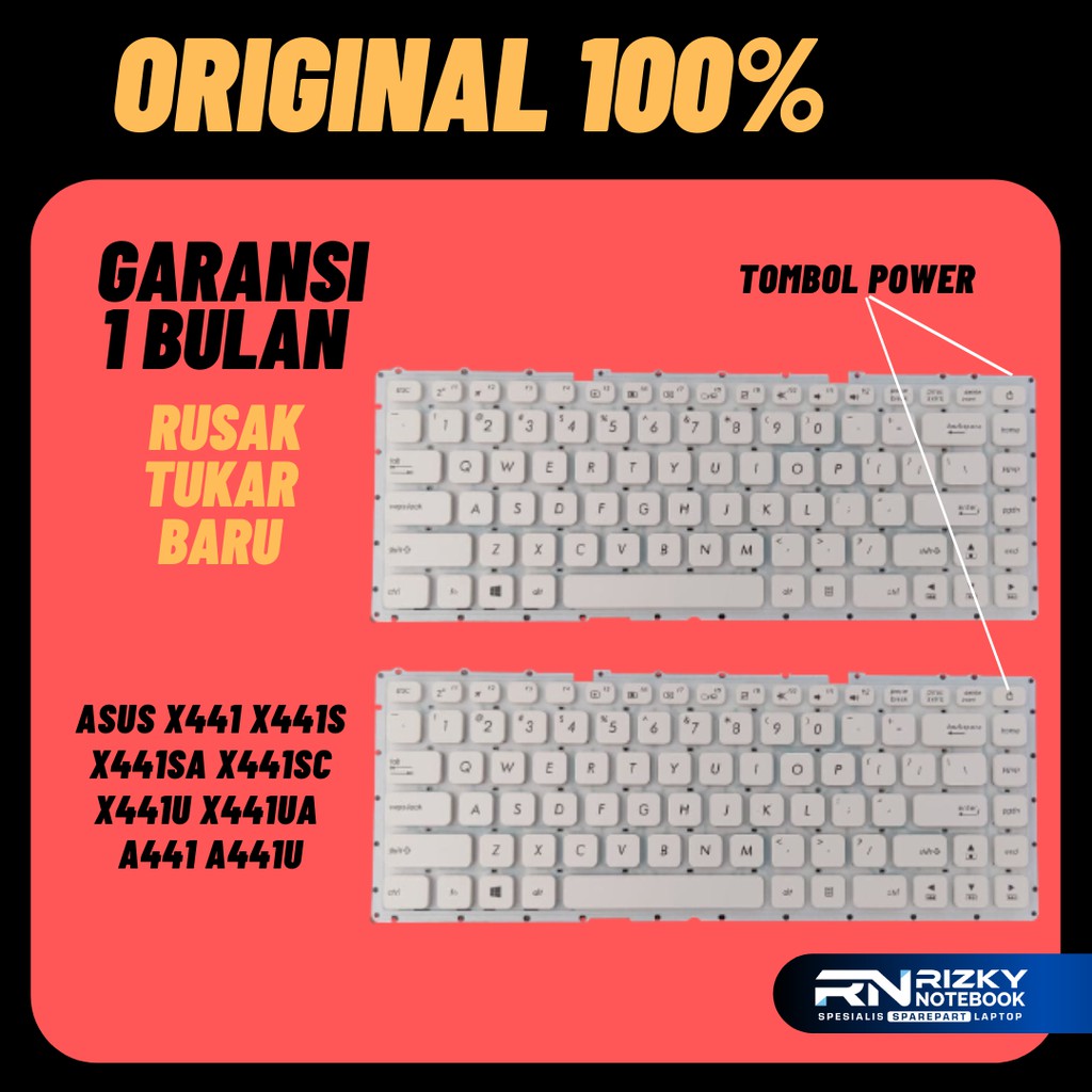 (BAYAR DITEMPAT) Keyboard laptop ASUS X441 X441S X441SA X441SC X441U X441UA A441 A441U