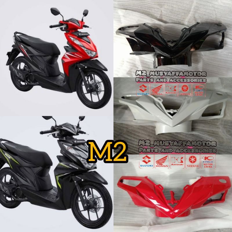 Batok Kepala Depan Beat New LED K1A 2020 2021 2022 Hitam Putih Merah