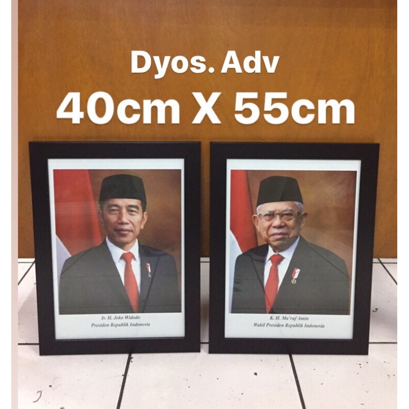 Bingkai presiden wakil foto frame hitam dop 40x55cm