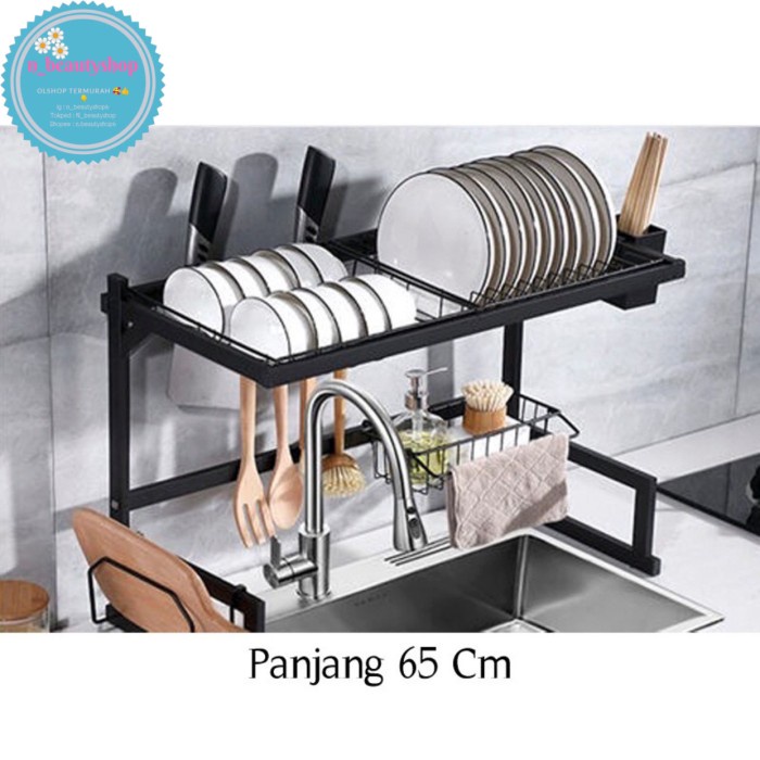 Peniris - Rak Wastafel Tempat Peniris Piring Stainless Serbaguna 65 Cm - Kamusneptunus