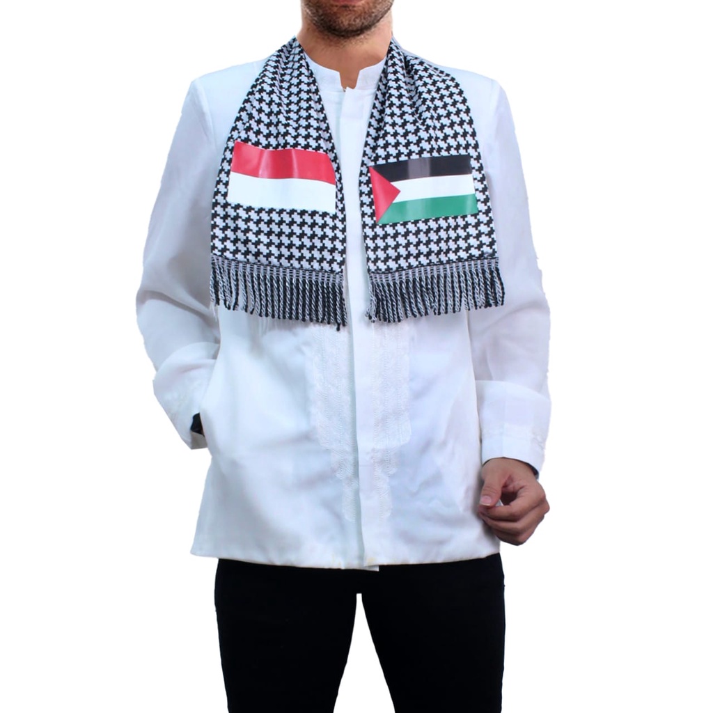 Syal Hitam Putih Save Palestine New