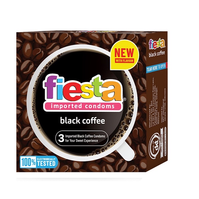 (NCS) PRIVASI TERJAMIN Condom Kondom NEW Fiesta Baru Fiesta Black Coffee dan Watermelon/ Fiesta Kopi / Fiesta Semangka