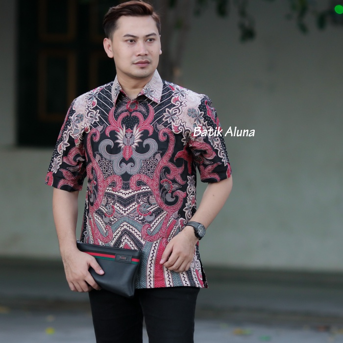 Baju Batik Motif Terbaru Lengan Pendek Premium PD 024