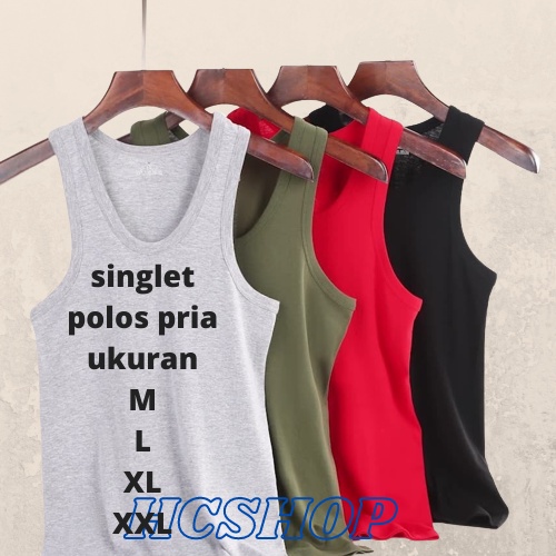 Singlet Polos Pria Dewasa Singlet Dewasa Cowok Cewek Cotton Combed Kualitas Premium Adem