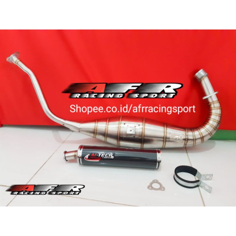 Knalpot Ninja R RR Aitech Stainless Cobra Silincer karbon