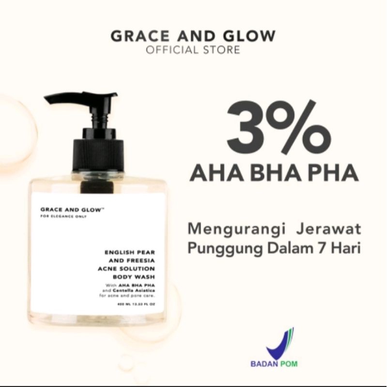 Grace And Glow English Pear and Fressia Acne Solution Body Wash