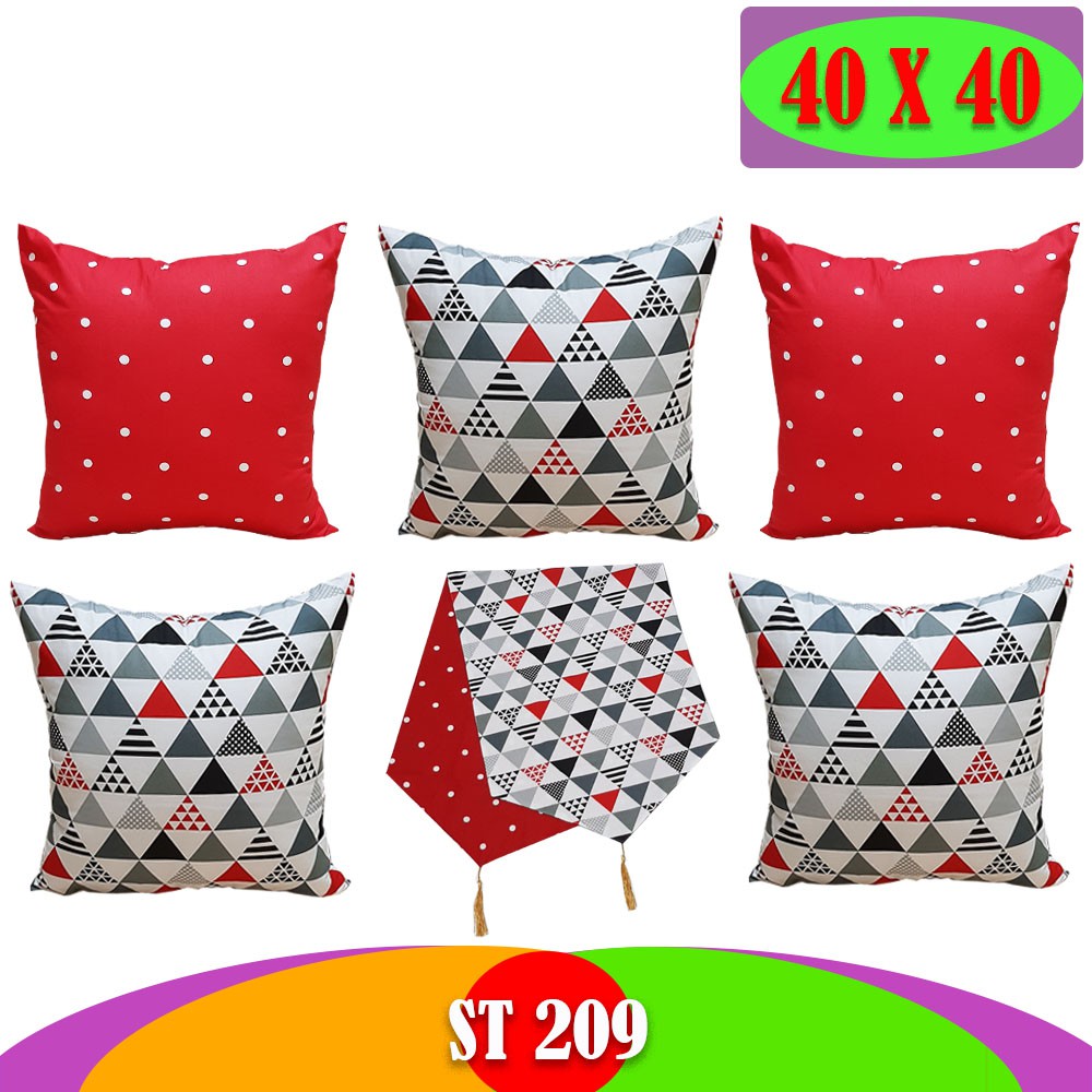 IBENK Colection - Paket Sarung Bantal Sofa + Taplak Meja - Table runner