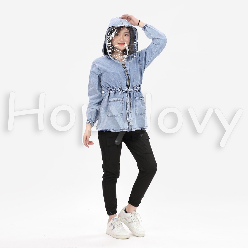 HOPYLOVY - Jaket Hoodie Wanita Anti Corona Selvia