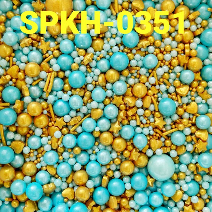 

SPKH-0351 SPRINKLES SPRINKLE SPRINGKEL 500GR MUTIARA GOLD BIRU EMAS GRATIS ONGKIR