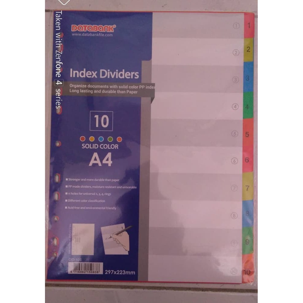 

Databank index diveder A4-10