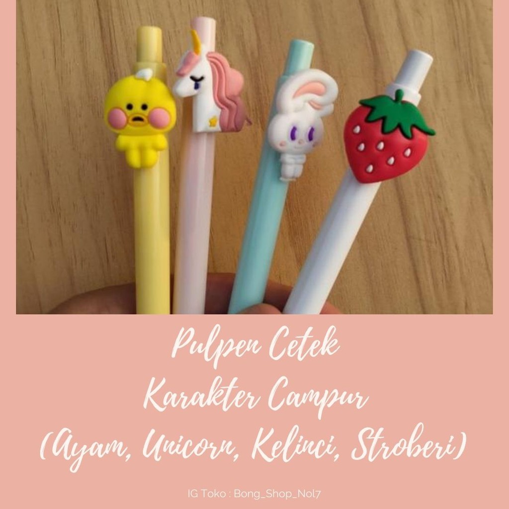 

Pulpen Cetek Biasa Karakter Campur|Pen Cetek Karakter Campur|Pen Murah