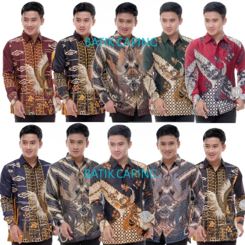 BATIK SEMI SUTRA FURING BATIK CLASIK BATIK PEKALONGAN SOLO YOGYAKARTA FASHION BATIK PRIA M L XL  XXL