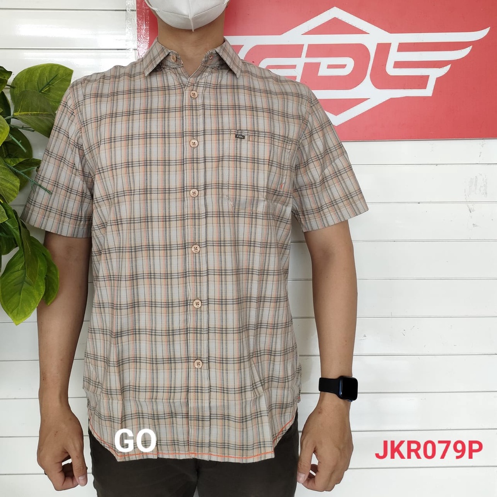gos KDS CDL By (CARDINAL) KEMEJA Pakaian Pria Kemeja Hem Casual Regular Slimfit Lengan Pendek Motif Distro Original