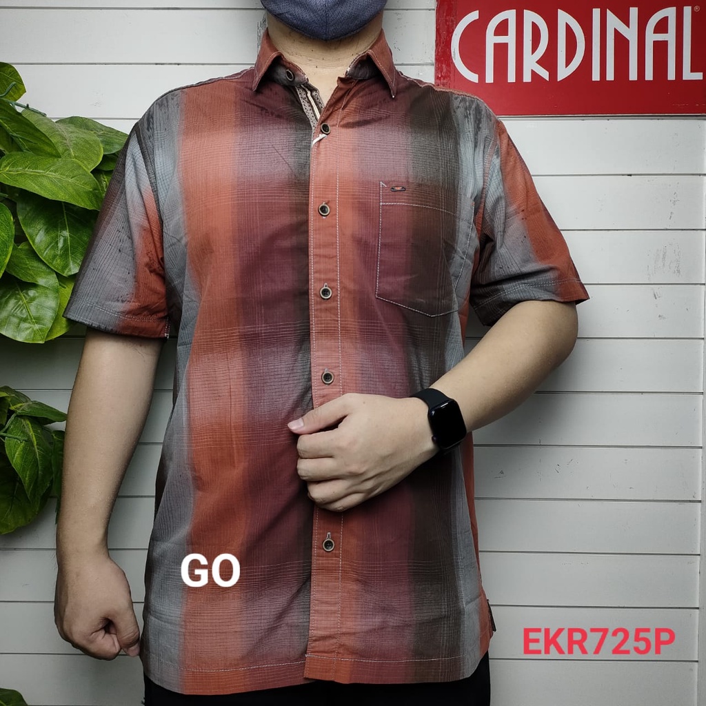 gof CRRB CARDINAL KEMEJA JUMBO CASUAL Hem Pria Baju Pendek Cowok Pakaian Pria