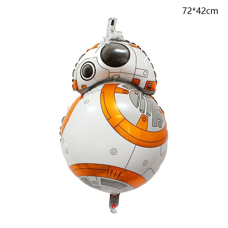 1pc Balon Foil Desain Disney Star Wars BB8 R2D2 Ukuran Besar Untuk Hadiah Ulang Tahun