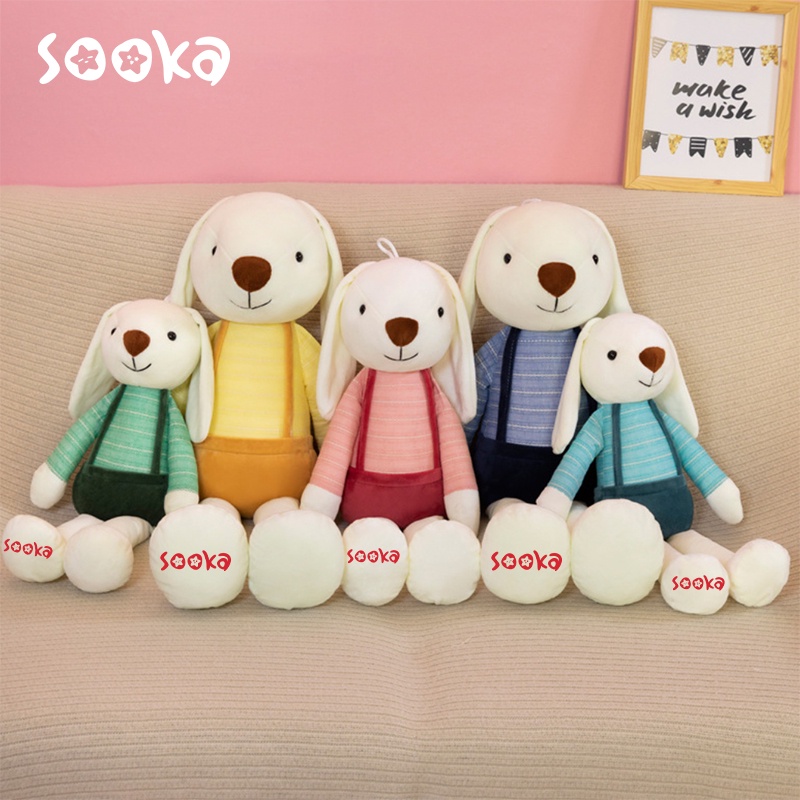 SOOKA Candy Bunny Plush Dolls Long eared Rabbit ChildrenGifts Boneka Bahan Lembut 40cm SK-JB-1002