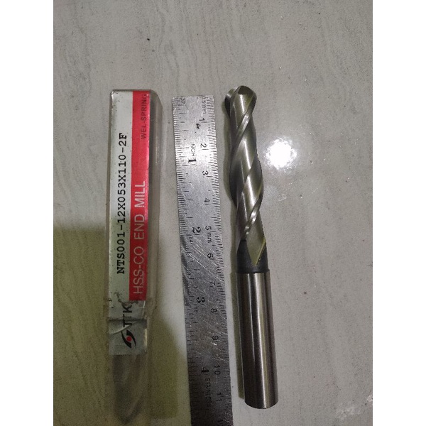 endmill ballnose HSS co 12mm long 110mm