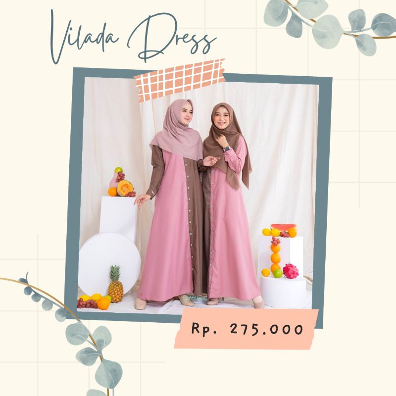 BAJU GAMIS VILADA DRESS GREENISM REMAJA WANITA MUSLIMAH BUSUI MENYUSUI TERBARU 2021 MURAH POLOS