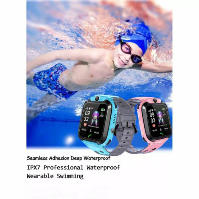 Q15  [Ready stock] smart watch Tahan air jam tangan pintar anak-anak, layar sentuh telepon GPS/SOS